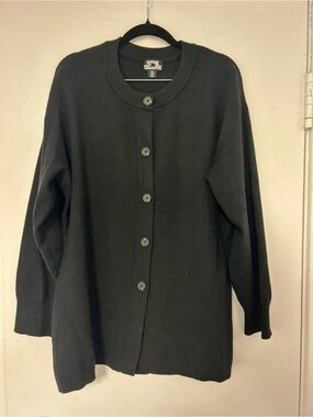 Future Collective Black Button-Front Women's Cardigan